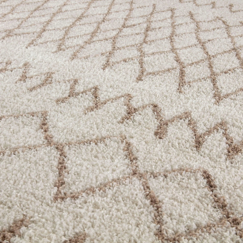Moroccan Ivory Beige Shaggy Rug | 930 The Rugs