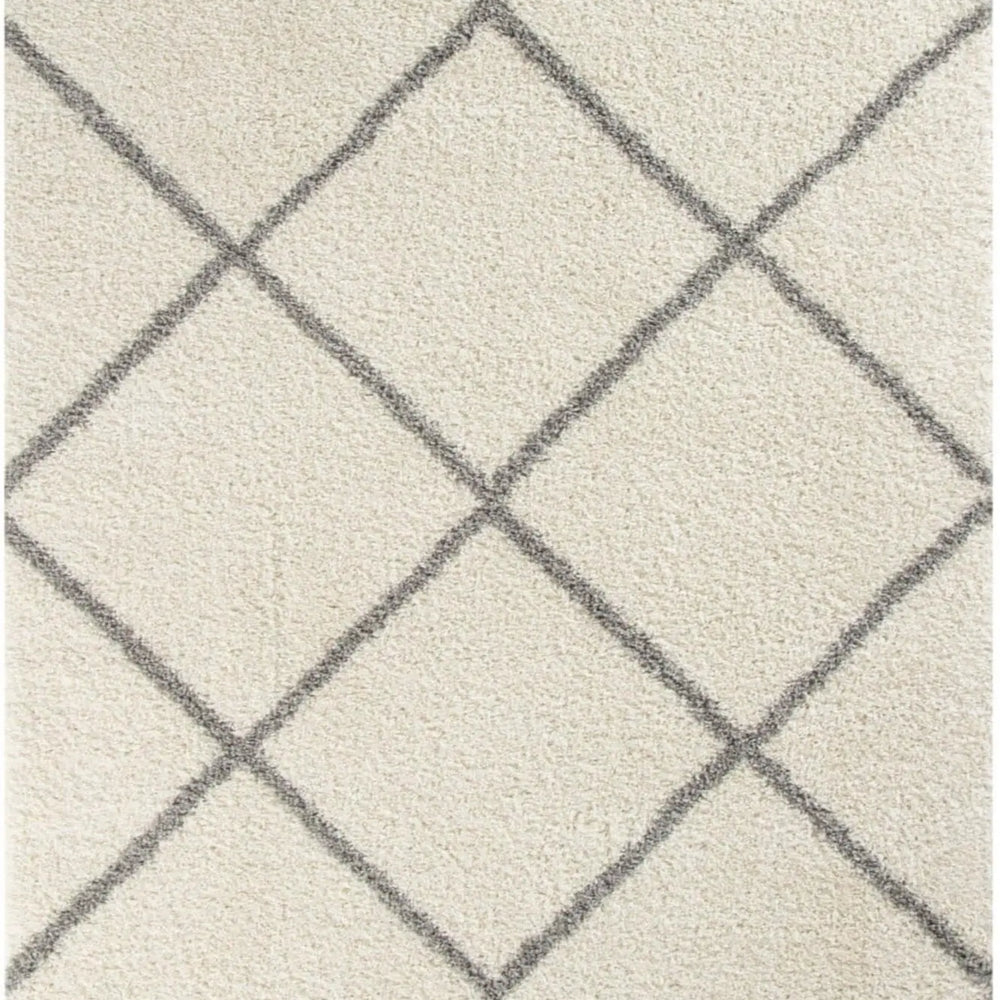 Moroccan Ivory Shaggy Rug | 500 The Rugs