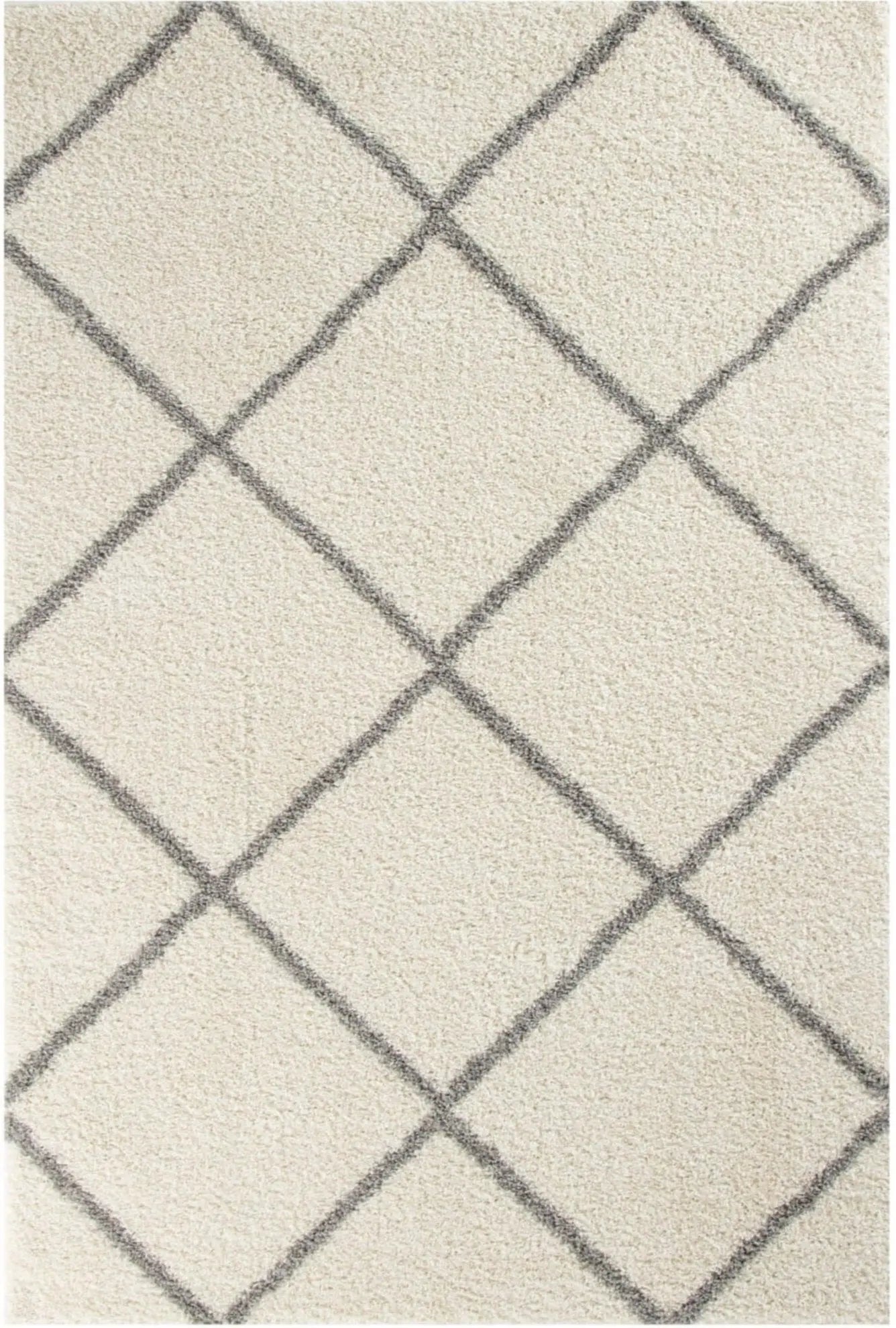 Moroccan Ivory Shaggy Rug | 500 The Rugs