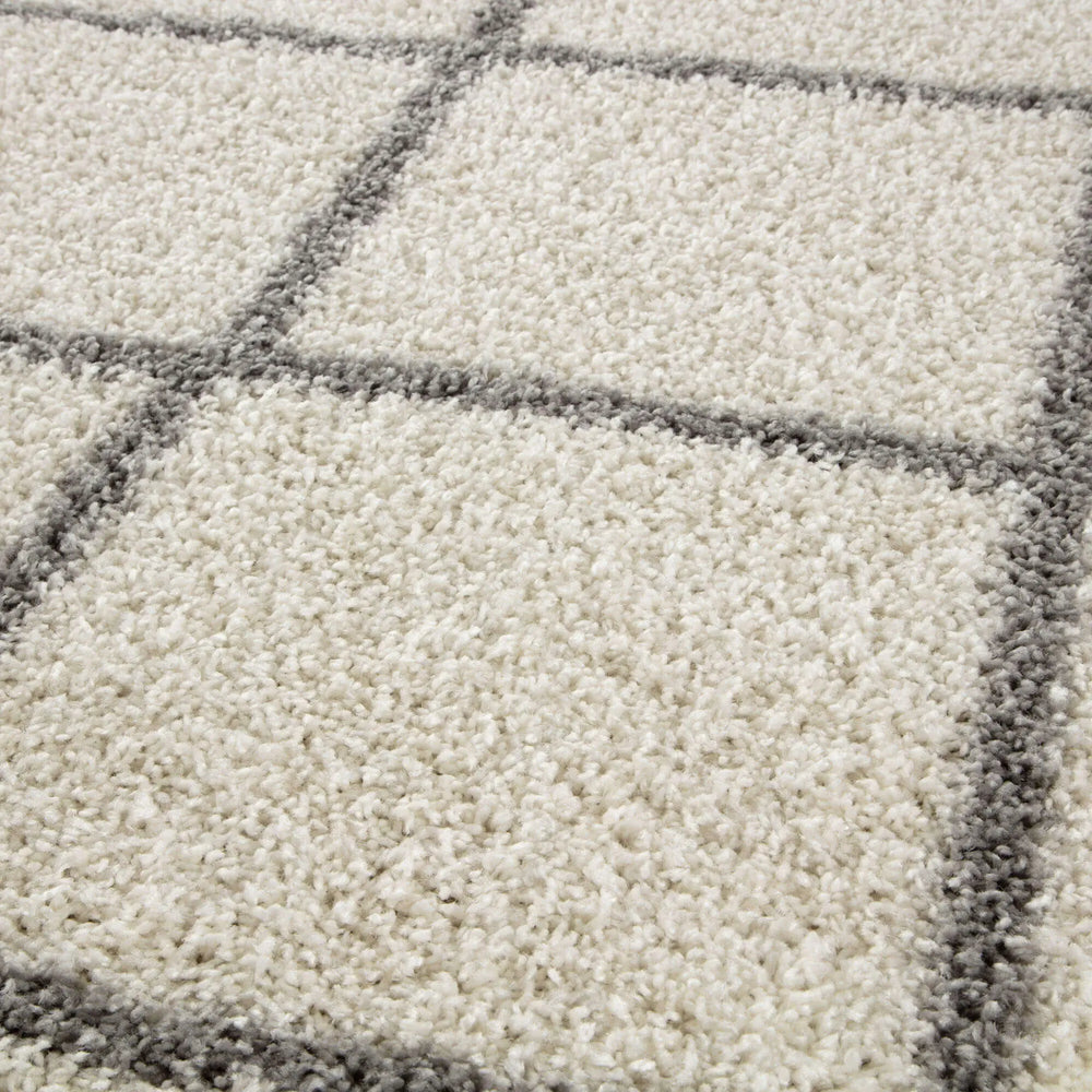 Moroccan Ivory Shaggy Rug | 500 The Rugs