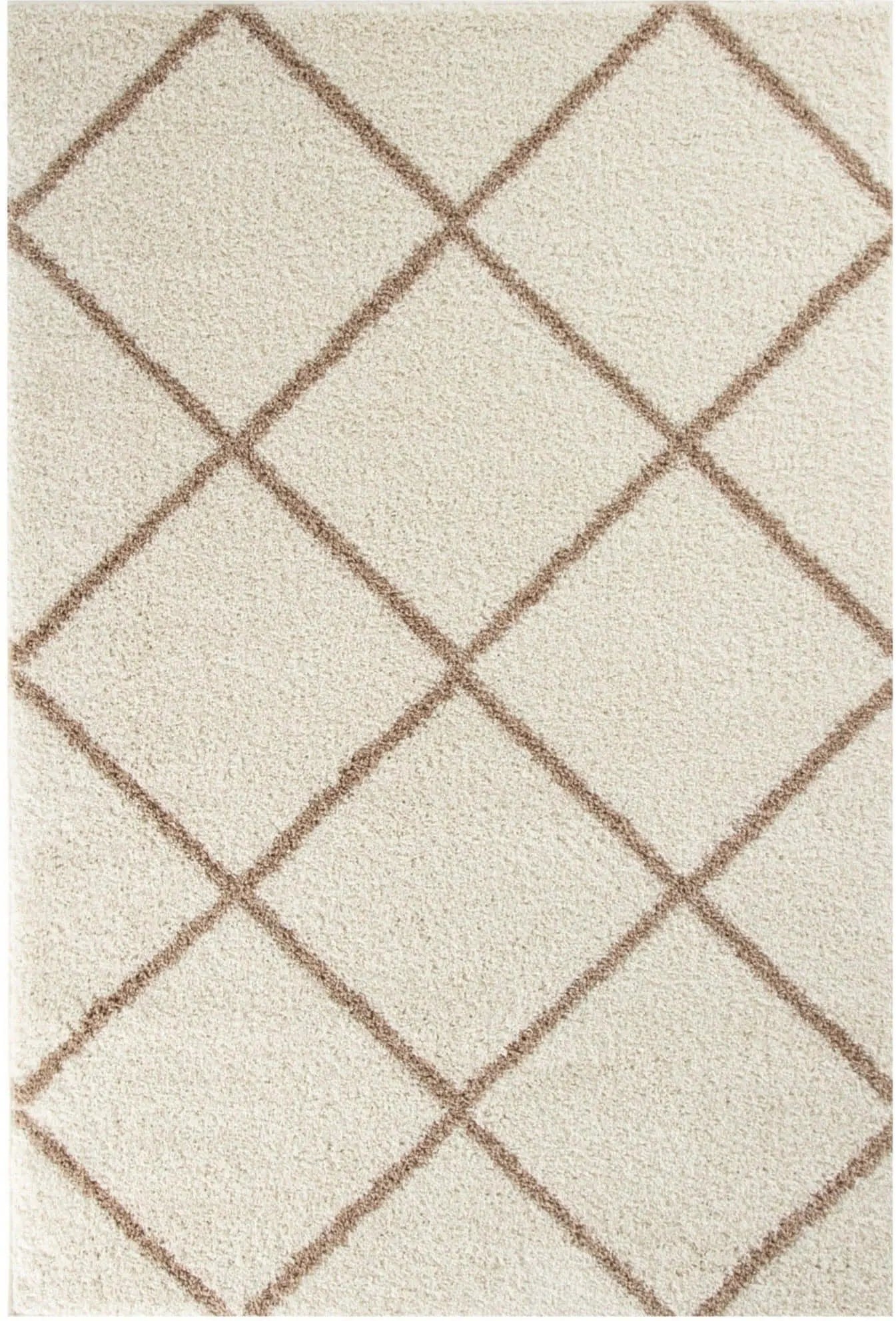 Moroccan Ivory Shaggy Rug | 530 The Rugs