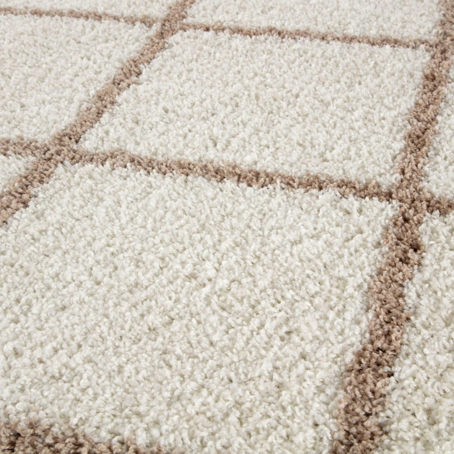 Moroccan Ivory Shaggy Rug | 530 The Rugs