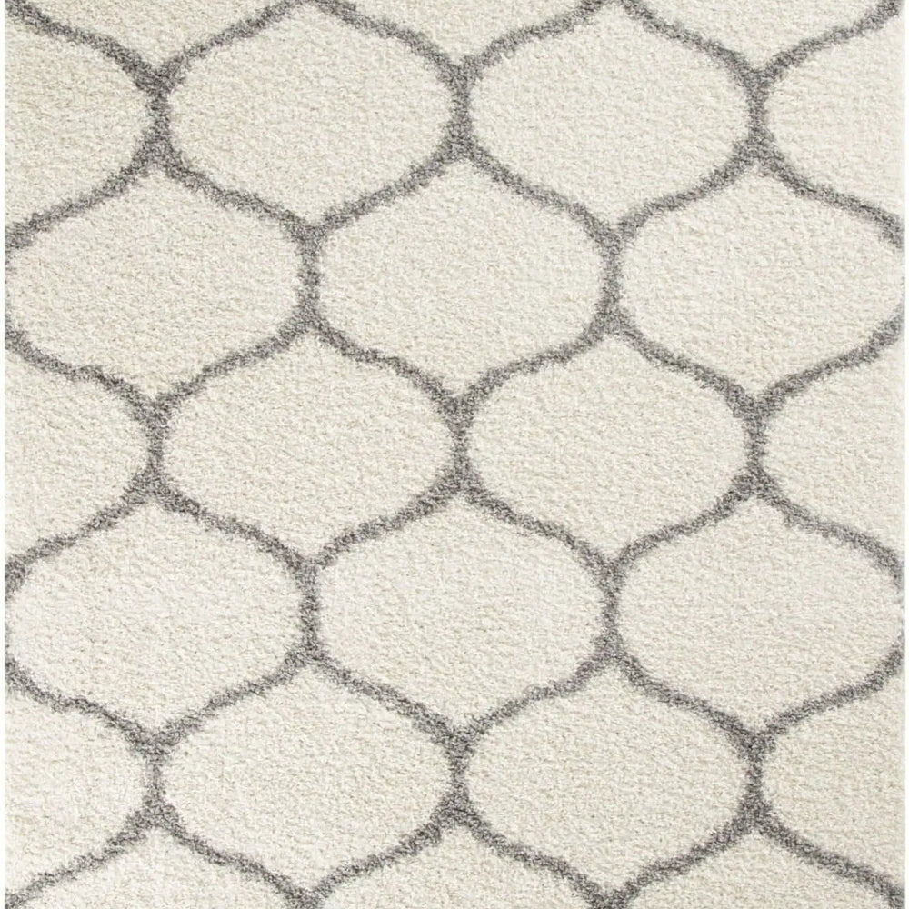 Moroccan Ivory Shaggy Rug | 600 The Rugs