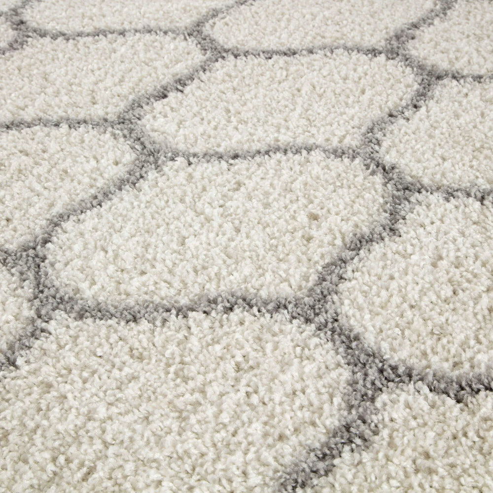 Moroccan Ivory Shaggy Rug | 600 The Rugs