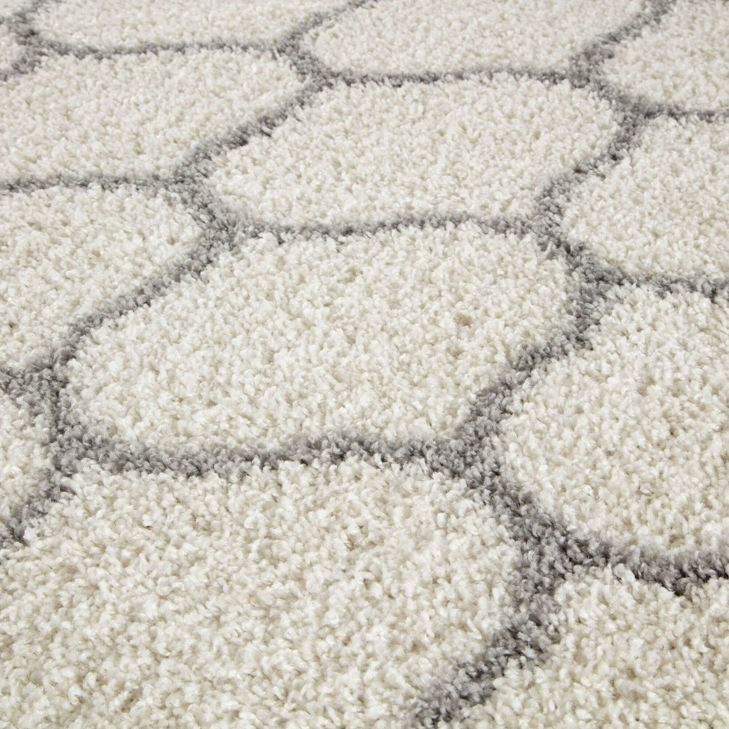 Moroccan Ivory Shaggy Rug | 600 The Rugs