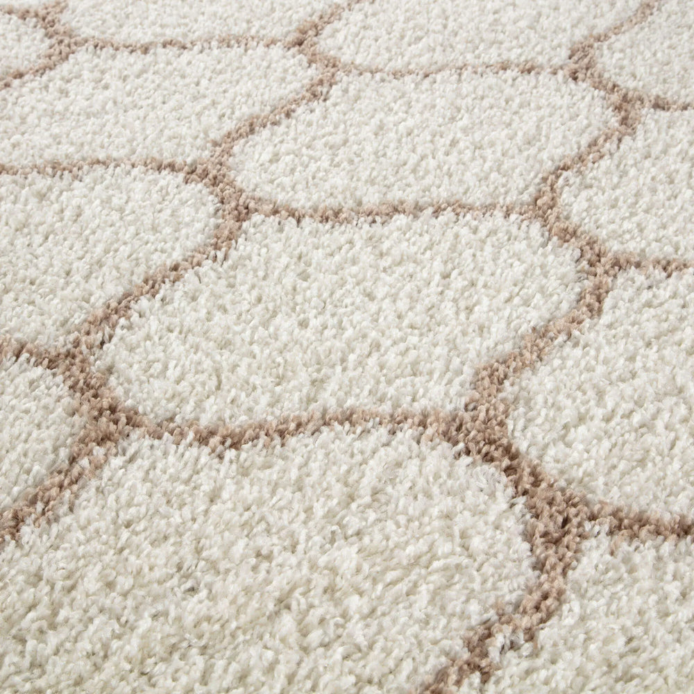 Moroccan Ivory Shaggy Rug | 630 The Rugs
