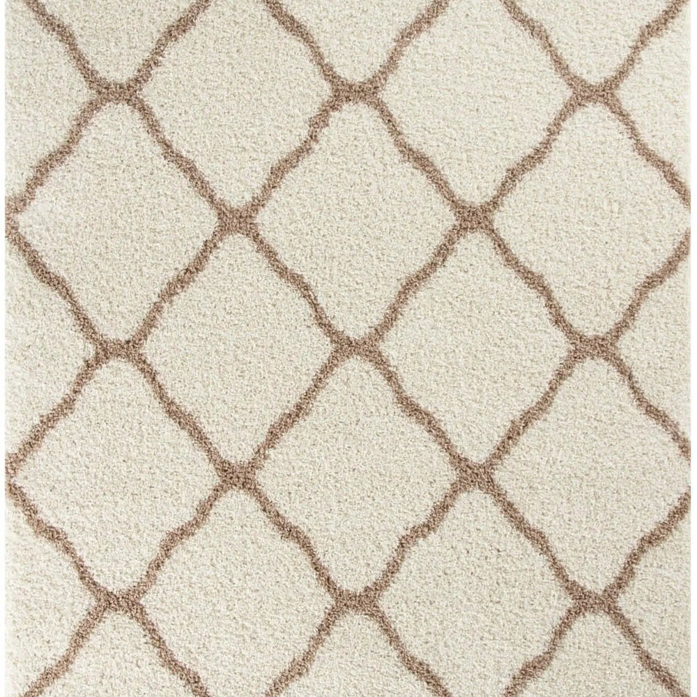 Moroccan Ivory Shaggy Rug | 730 The Rugs