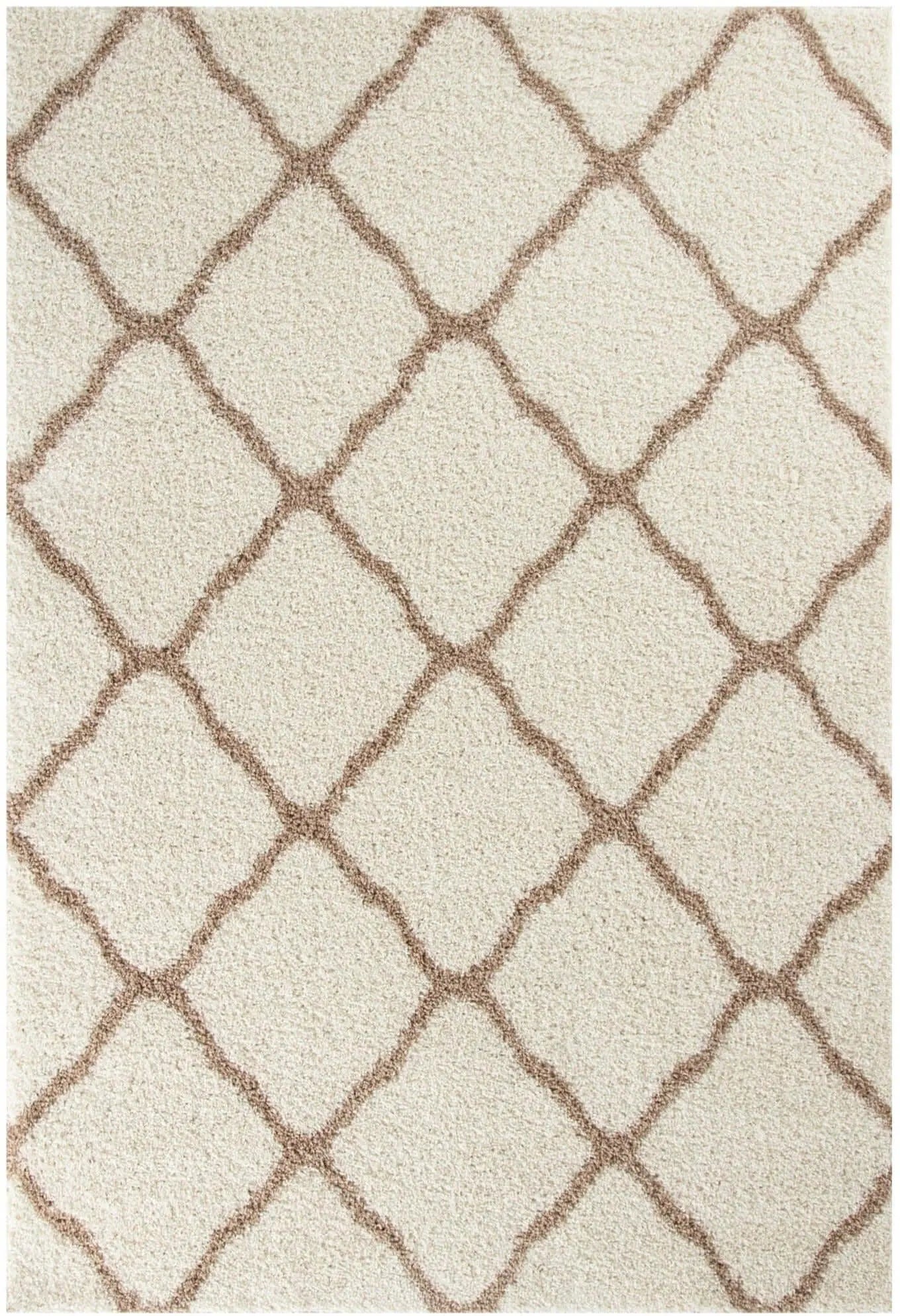 Moroccan Ivory Shaggy Rug | 730 The Rugs