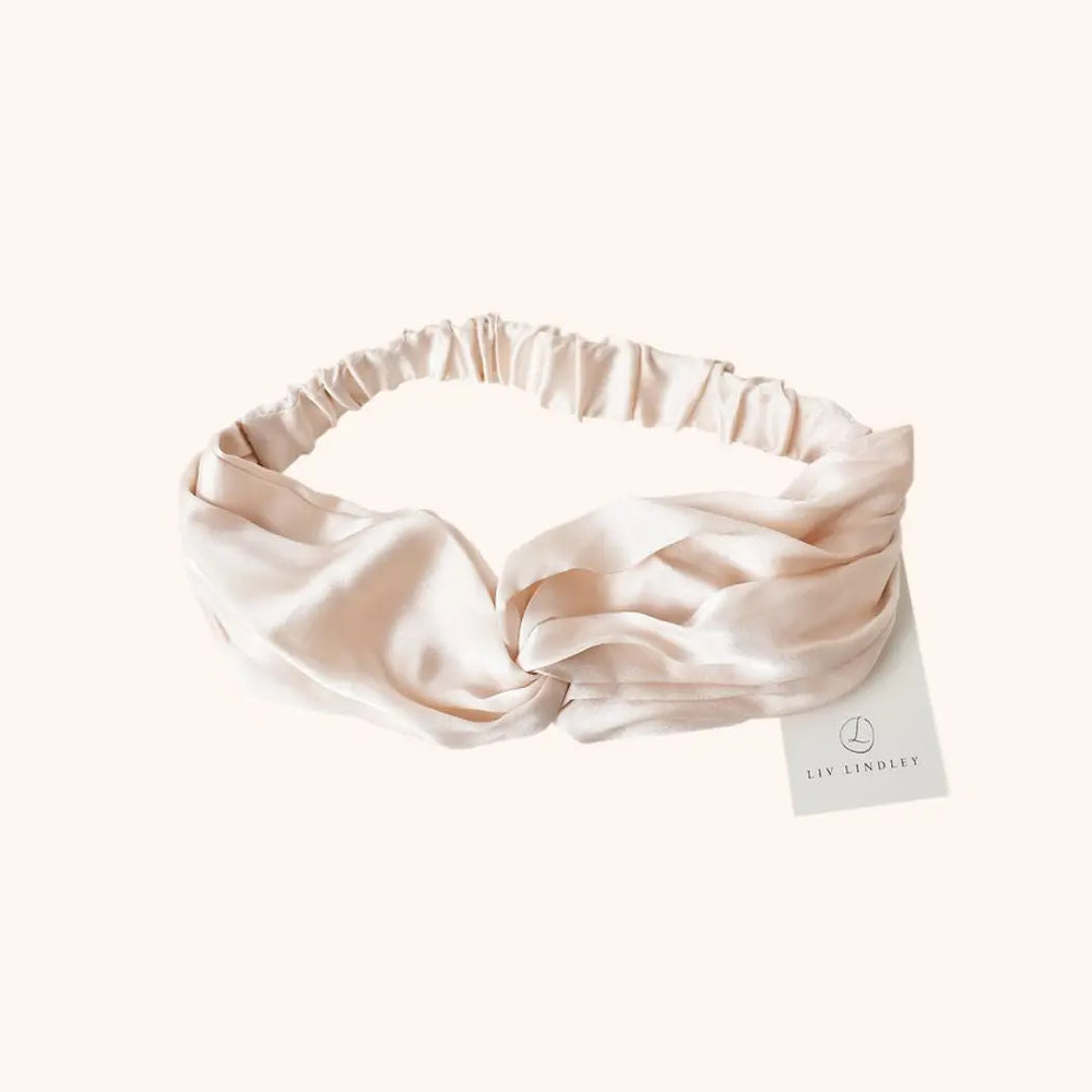 Mulberry Silk Beauty Band - Oyster Pink Liv Lindley Silk Studio