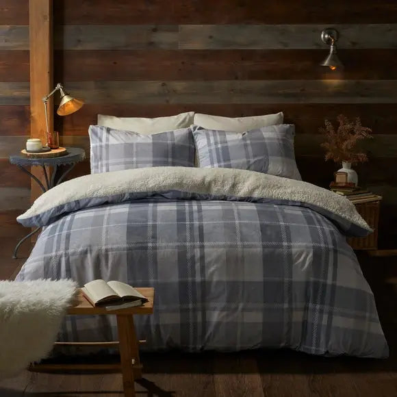 Mulford Check Duvet Cover & Pillowcase Set Dunelm