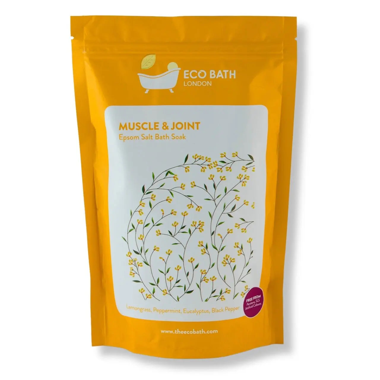 Muscle and Joint Epsom Salt Bath Soak - Pouch | 500g & 1000g Eco Bath London