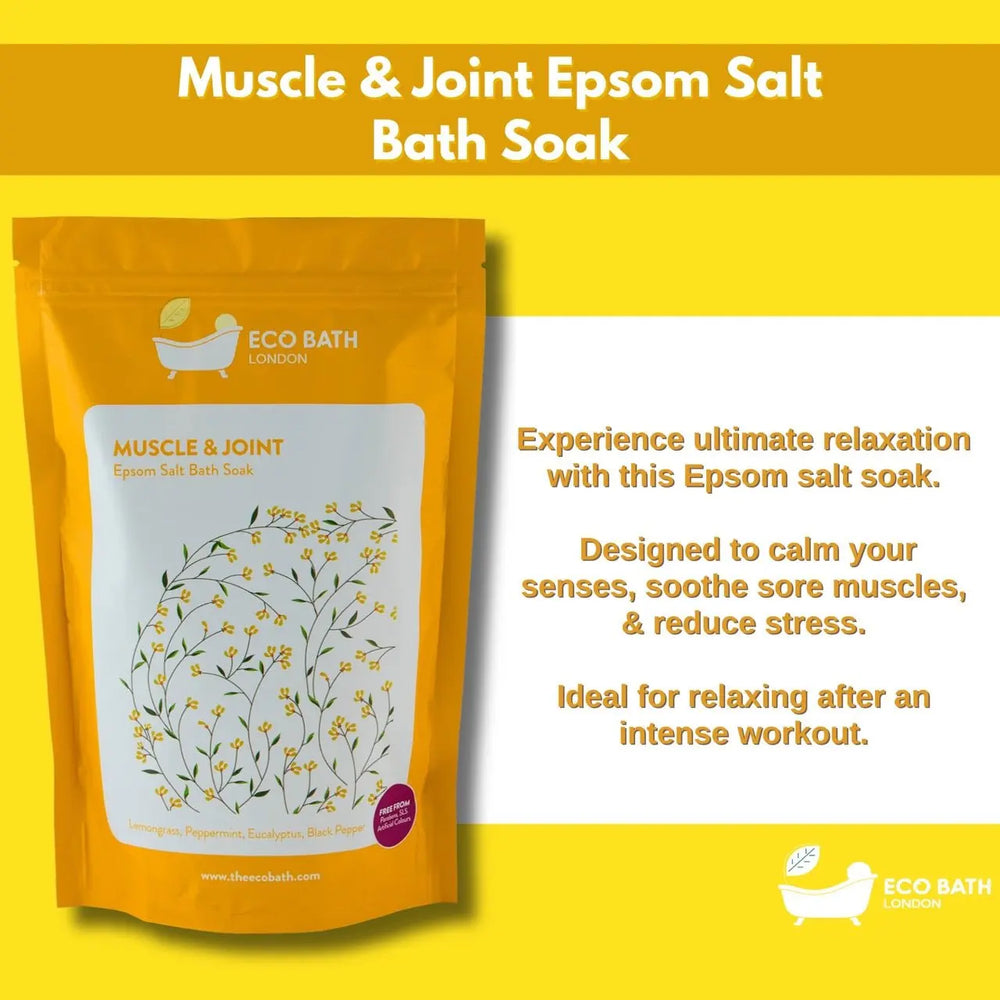 Muscle and Joint Epsom Salt Bath Soak - Pouch | 500g & 1000g Eco Bath London