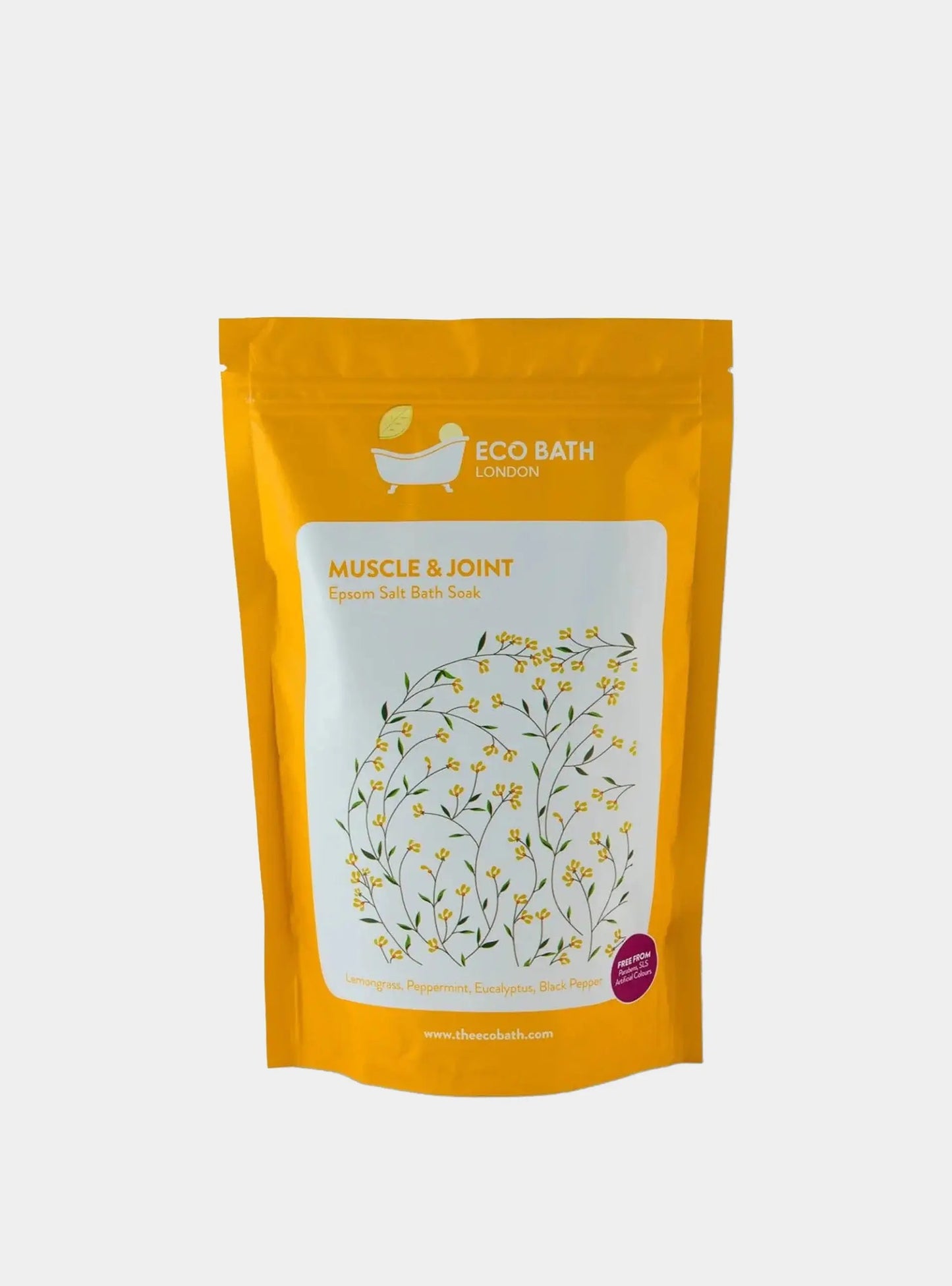 Muscle and Joint Epsom Salt Bath Soak - Pouch | 500g & 1000g Eco Bath London