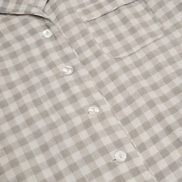 Berry Gingham Linen Nightshirt Piglet