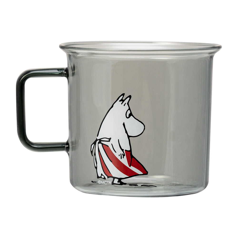 Muurla Moomin Mamma Glass Mug 35 Cl Grey Muurla