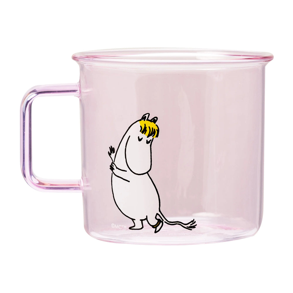 Muurla Snorkmaiden Glass Mug 35 Cl Pink Muurla