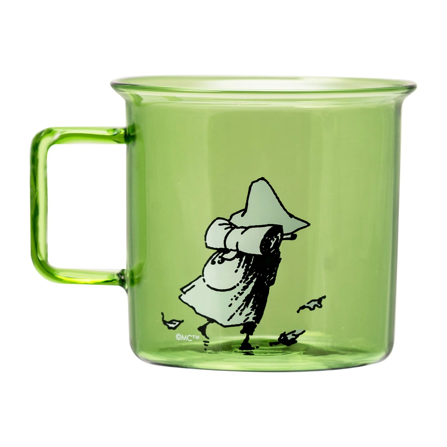 Muurla Snufkin Glass Mug 35 Cl Green Muurla
