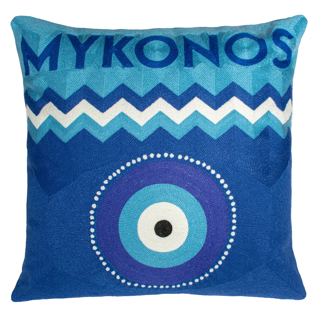 Mykonos Needlepoint Cushion The Pillow Drop