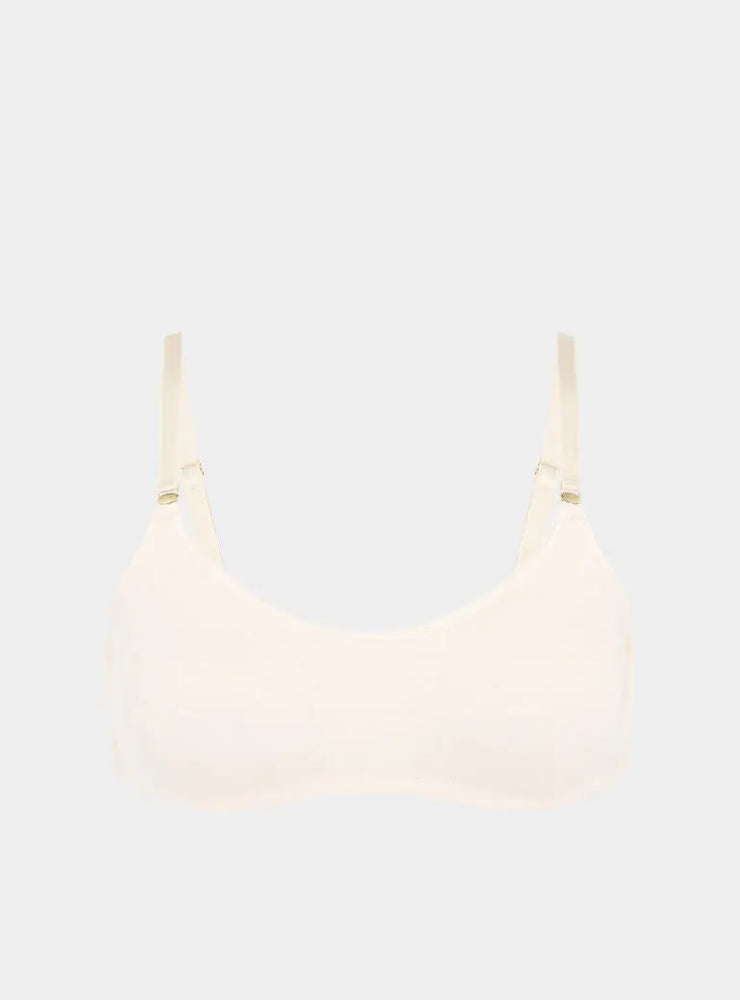 Myrtle Organic Stretch-Cotton Soft Bralette - Shoreline Peach Peachaus