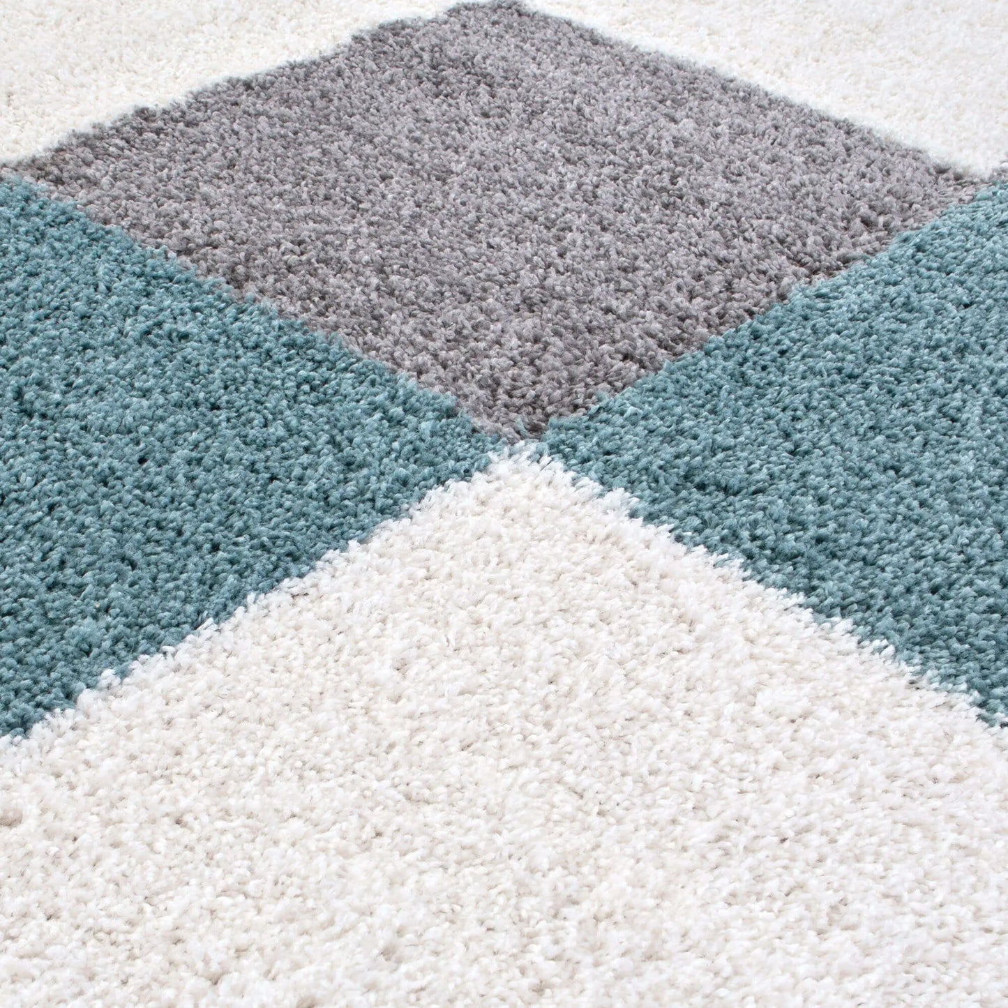 Myshaggy Geometric Duck Egg Blue Rug The Rugs
