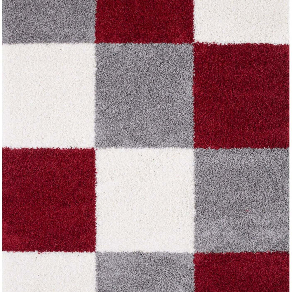 Myshaggy Geometric Red Rug The Rugs