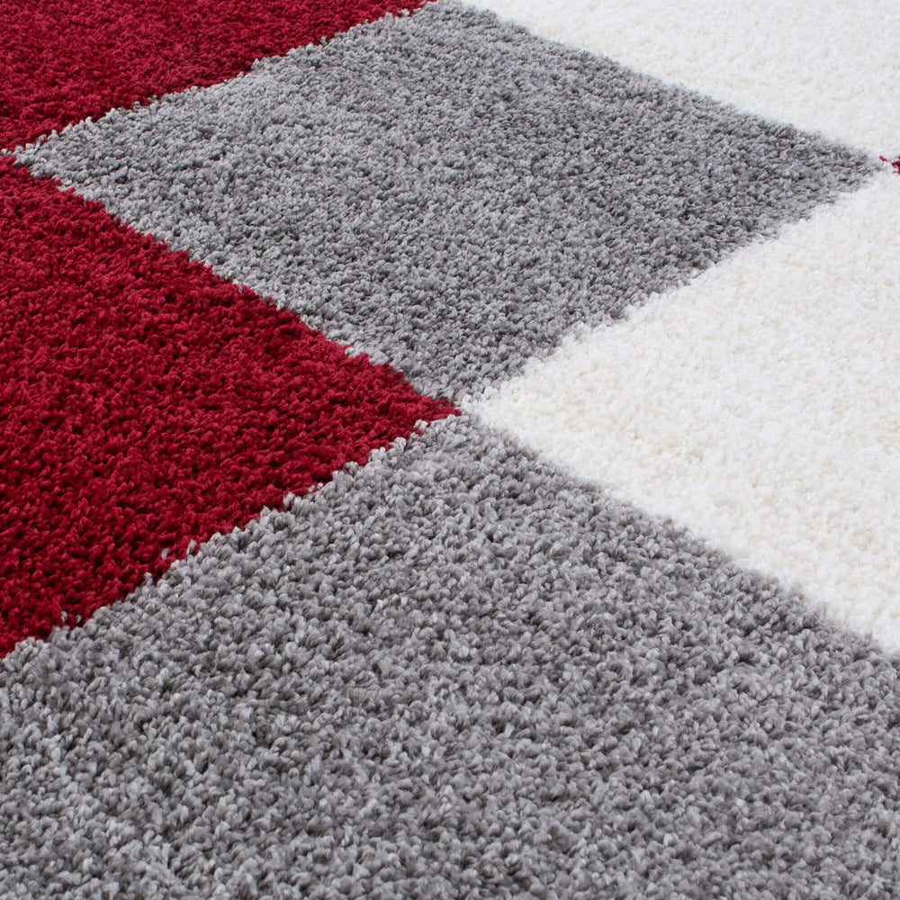 Myshaggy Geometric Red Rug The Rugs