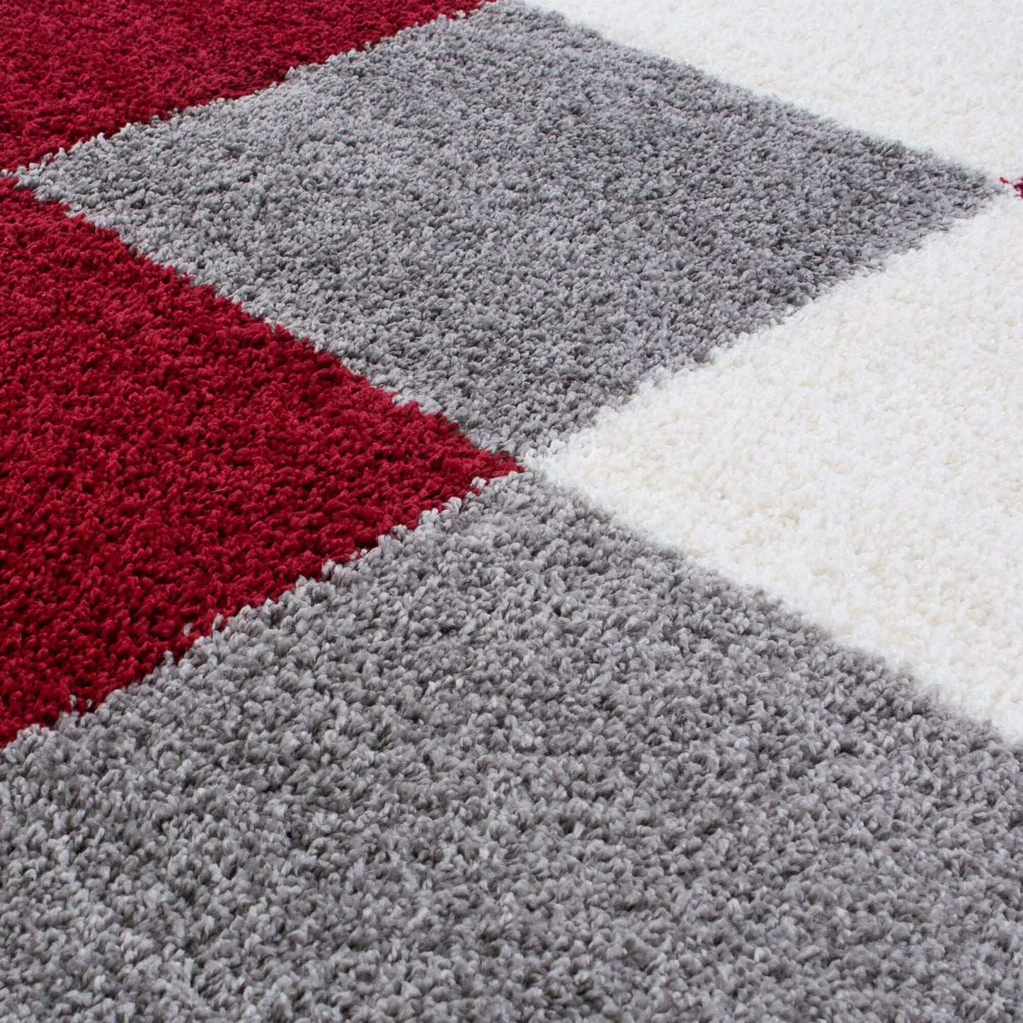 Myshaggy Geometric Red Rug The Rugs
