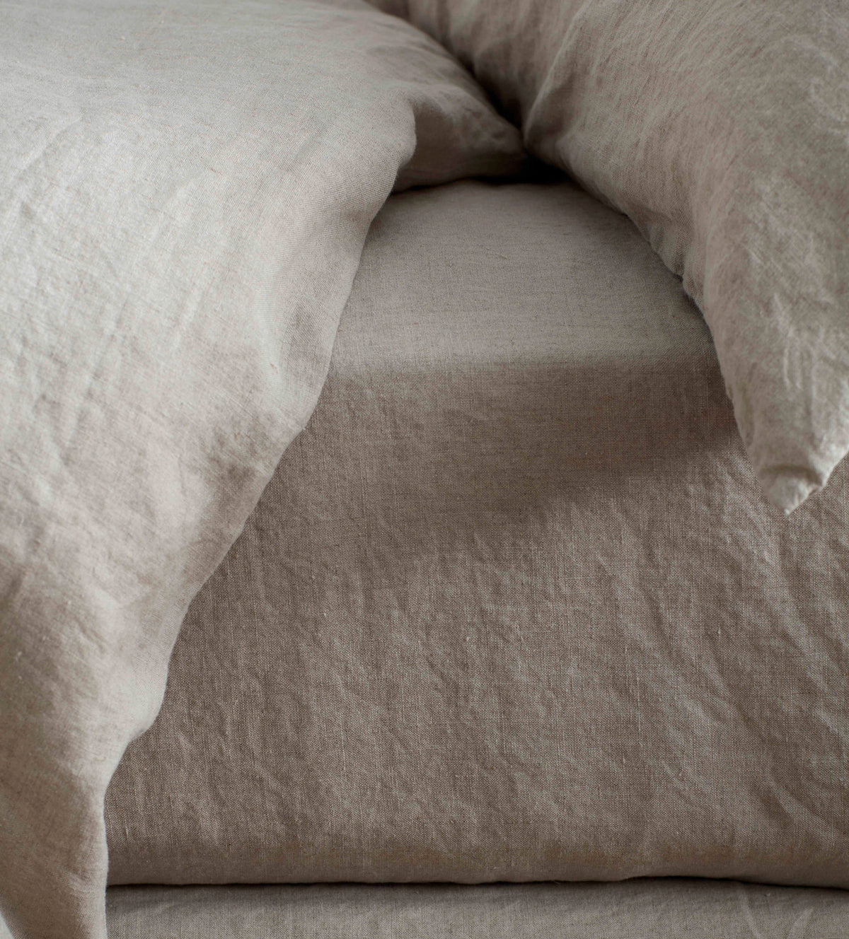 Natural 100% Linen Euro Fitted Sheet - The Secret Linen Store