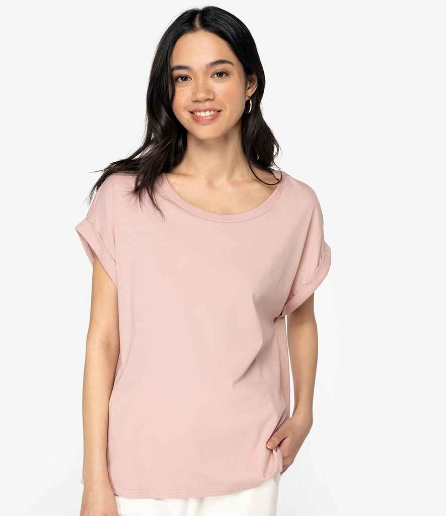 Organic Loose Fit Roll Sleeve T-shirt: Womens Earth Wardrobe