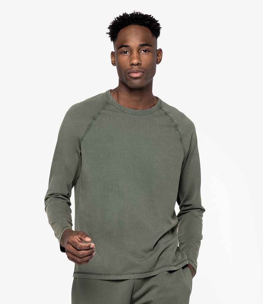 Organic Raglan Long Sleeve Washed T-Shirt Earth Wardrobe