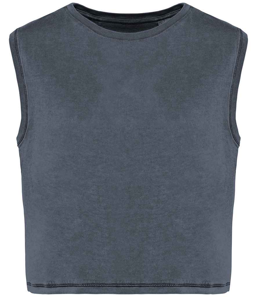 Organic Faded Cropped Tank Top: Womens Earth Wardrobe