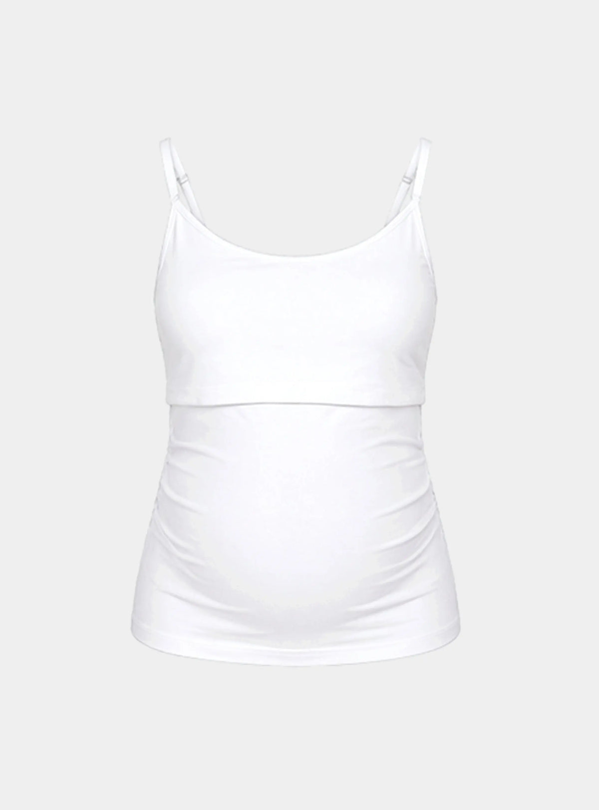 NURSING STRAPPY VEST IN WHITE Bshirt