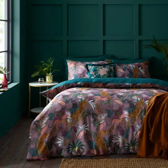 Nala Jungle Sateen Duvet Cover & Pillowcase Set Dunelm