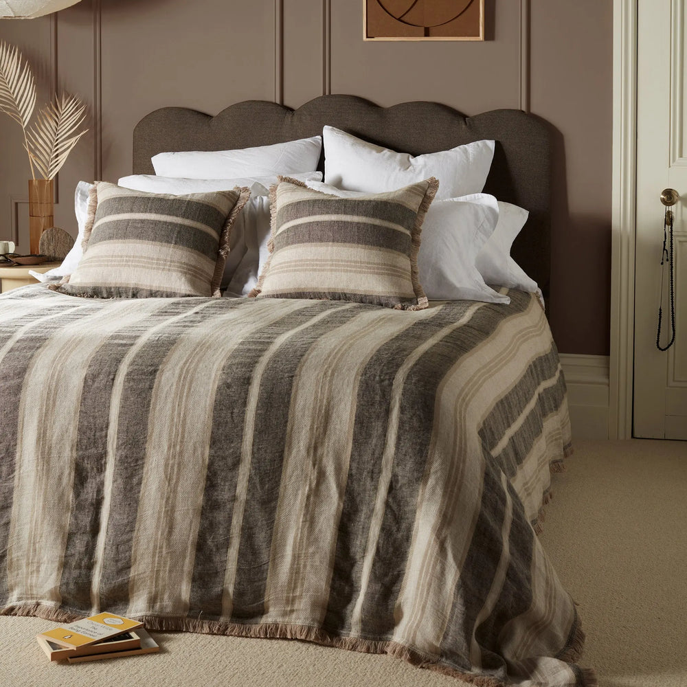 Natural Clara Linen Throw The Secret Linen Store