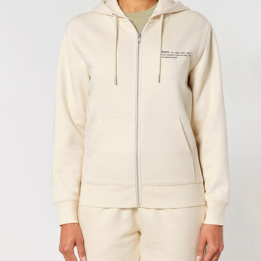 Natural Cotton Mens Organic Cotton Relaxed-Fit Zip Hoodie hewn.