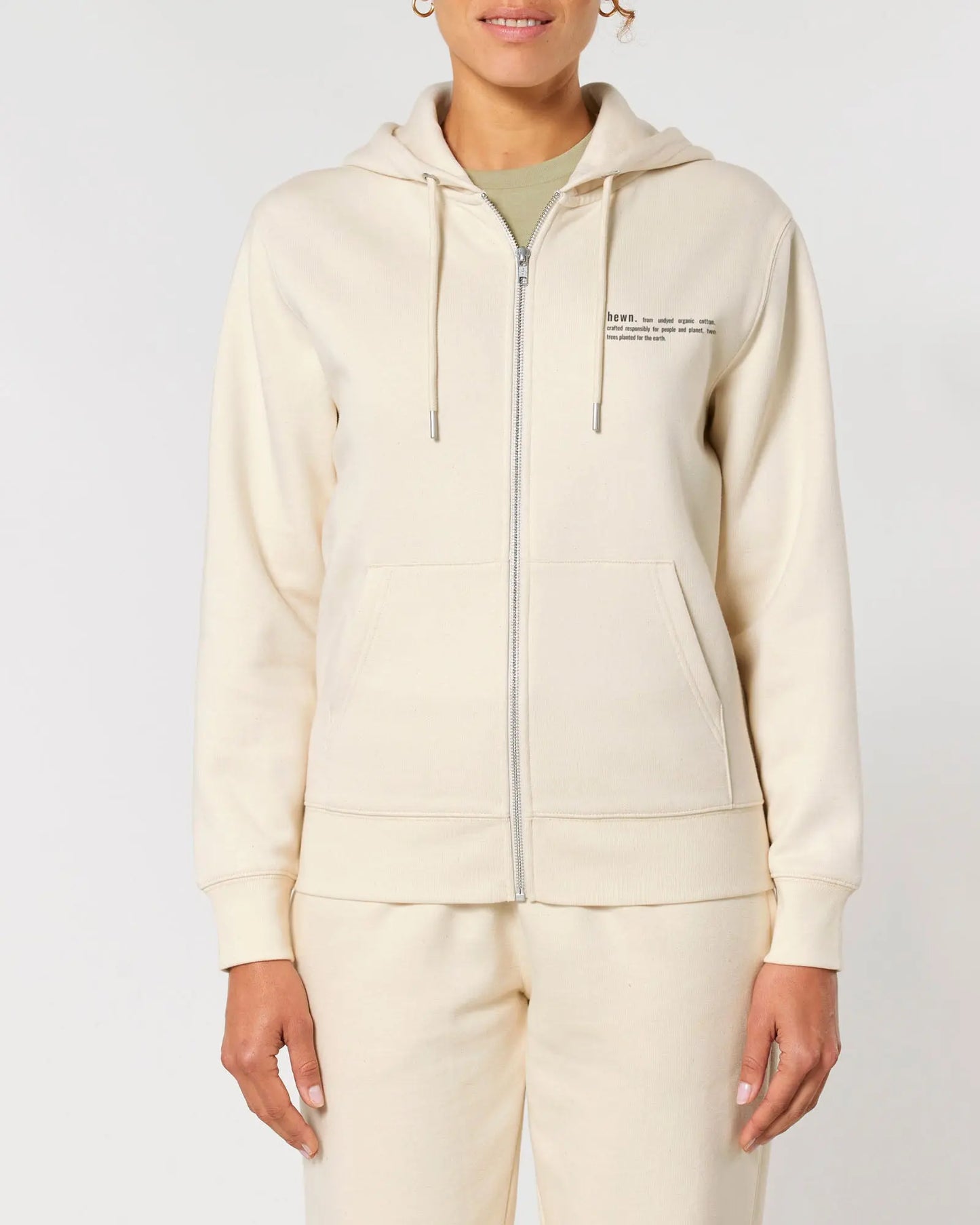 Natural Cotton Mens Organic Cotton Relaxed-Fit Zip Hoodie hewn.