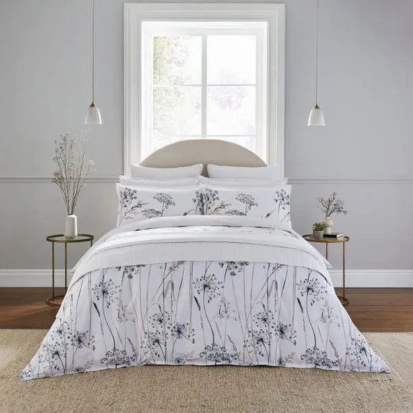Natural Dorma Purity Meadow 100% Cotton Duvet Cover and Pillowcase Set Dunelm