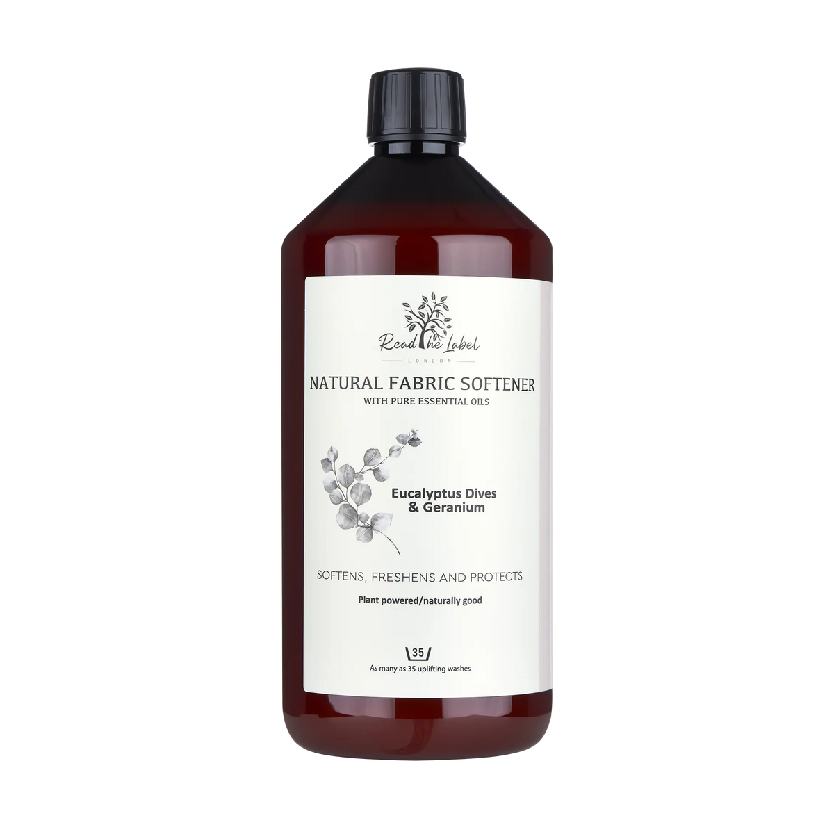 Natural Fabric Softener – Eucalyptus Dives & Geranium - 1000ML Read The Label London