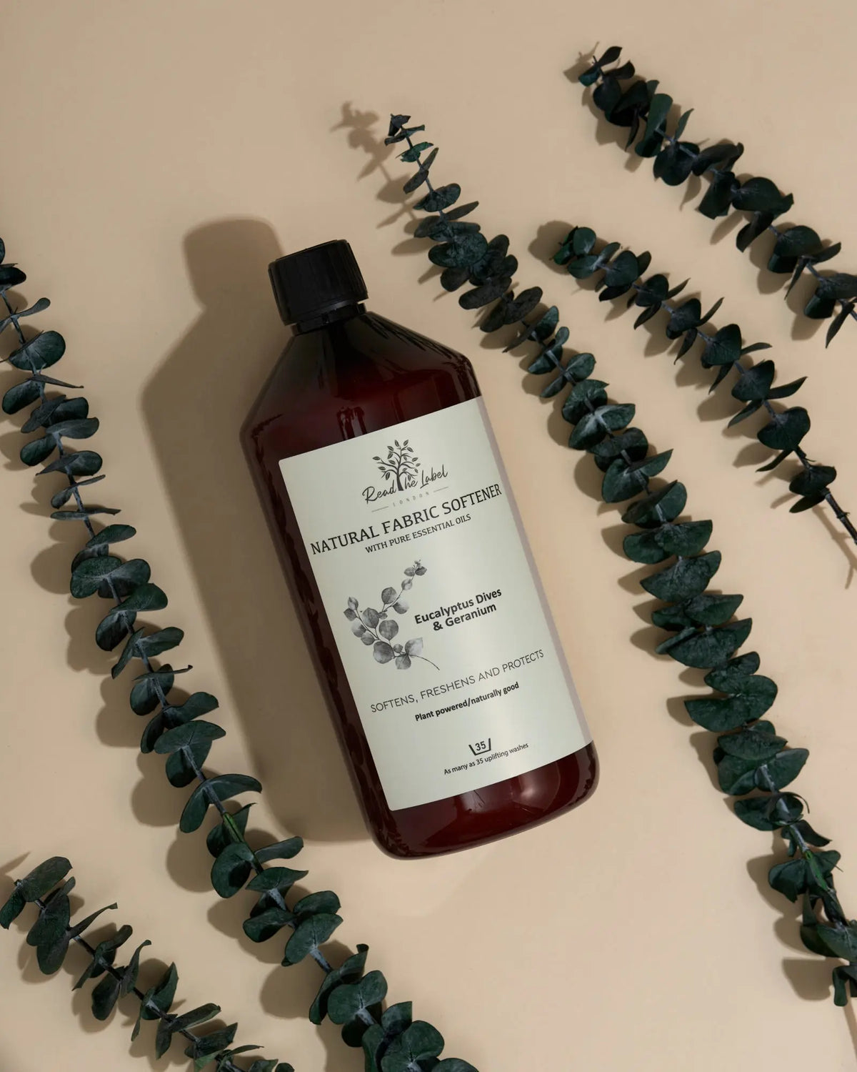 Natural Fabric Softener – Eucalyptus Dives & Geranium - 1000ML Read The Label London