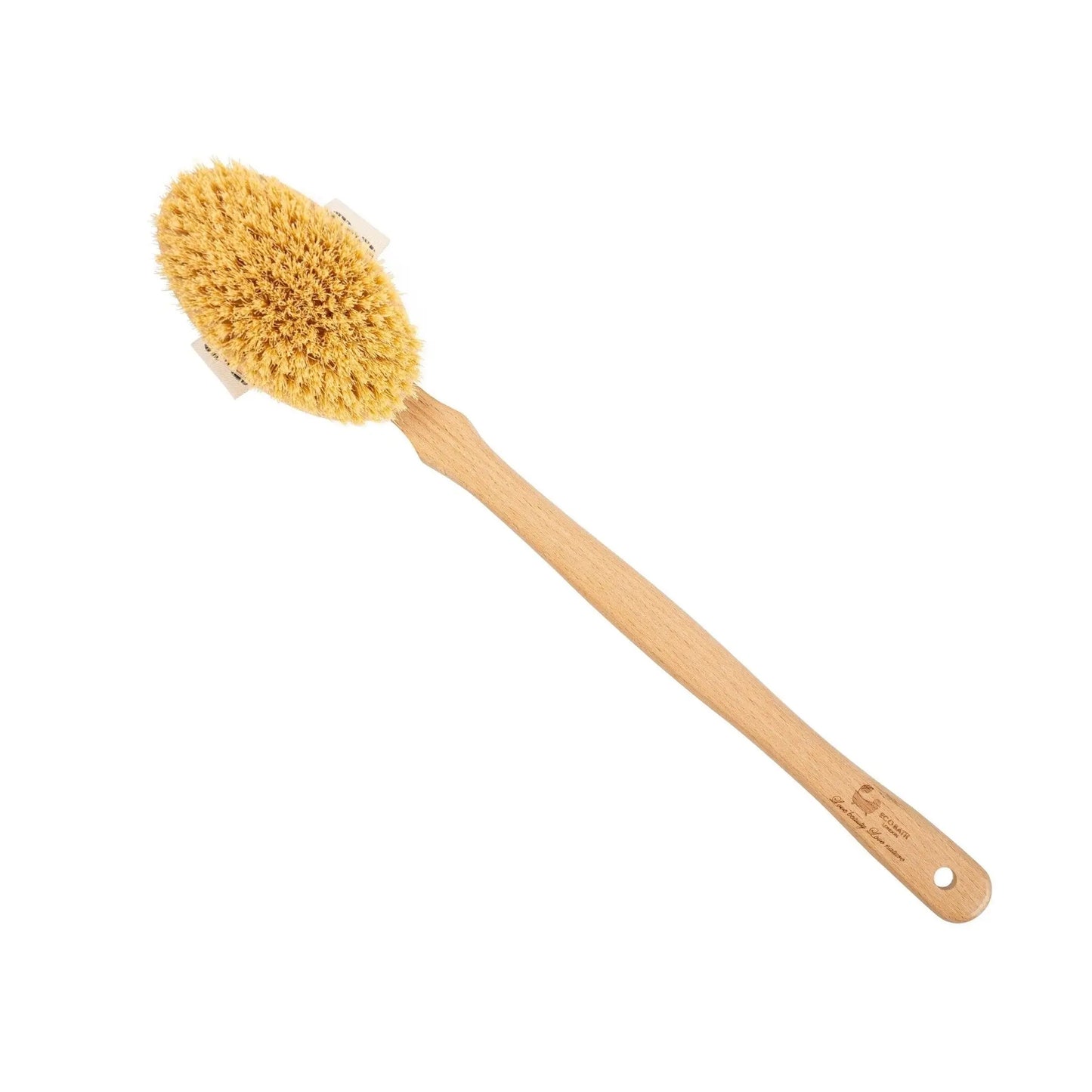 Natural Hard Sisal Body Brush with Detachable Handle Eco Bath London