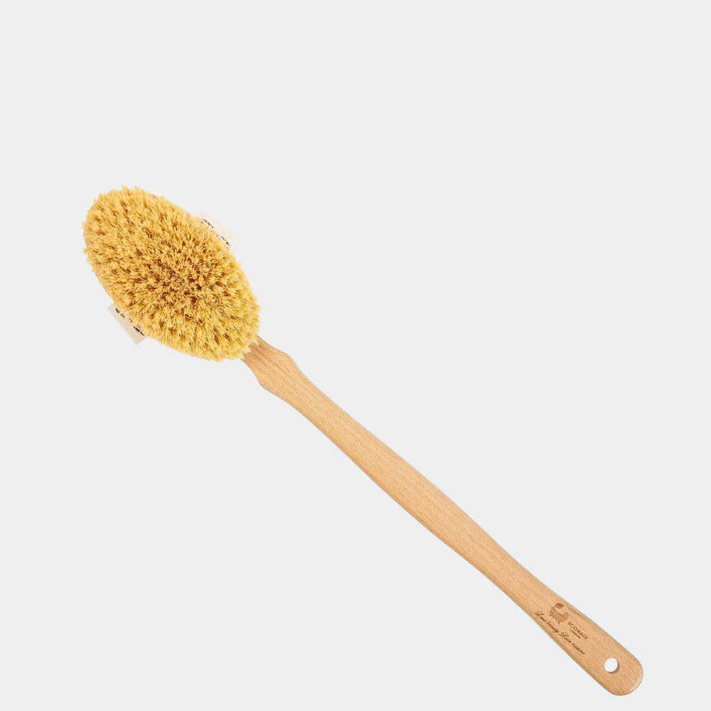 Natural Hard Sisal Body Brush with Detachable Handle Eco Bath London