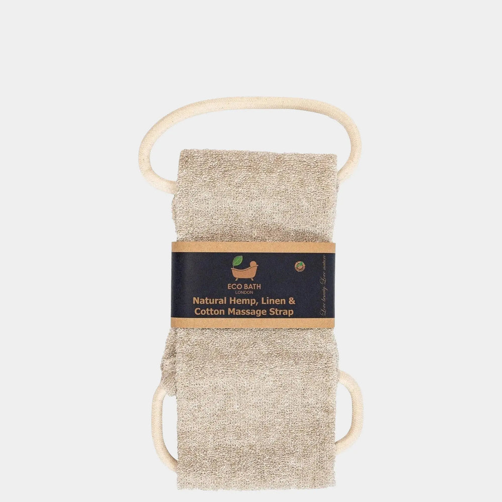 Natural Hemp Linen & Cotton Massage Strap and Glove Eco Bath London