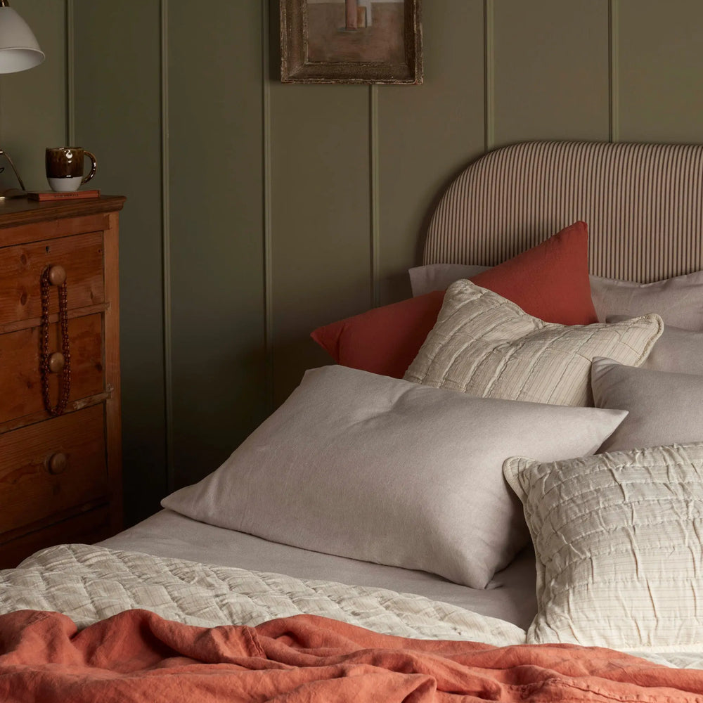 Natural Henry Brushed 100% Cotton Pillowcase The Secret Linen Store
