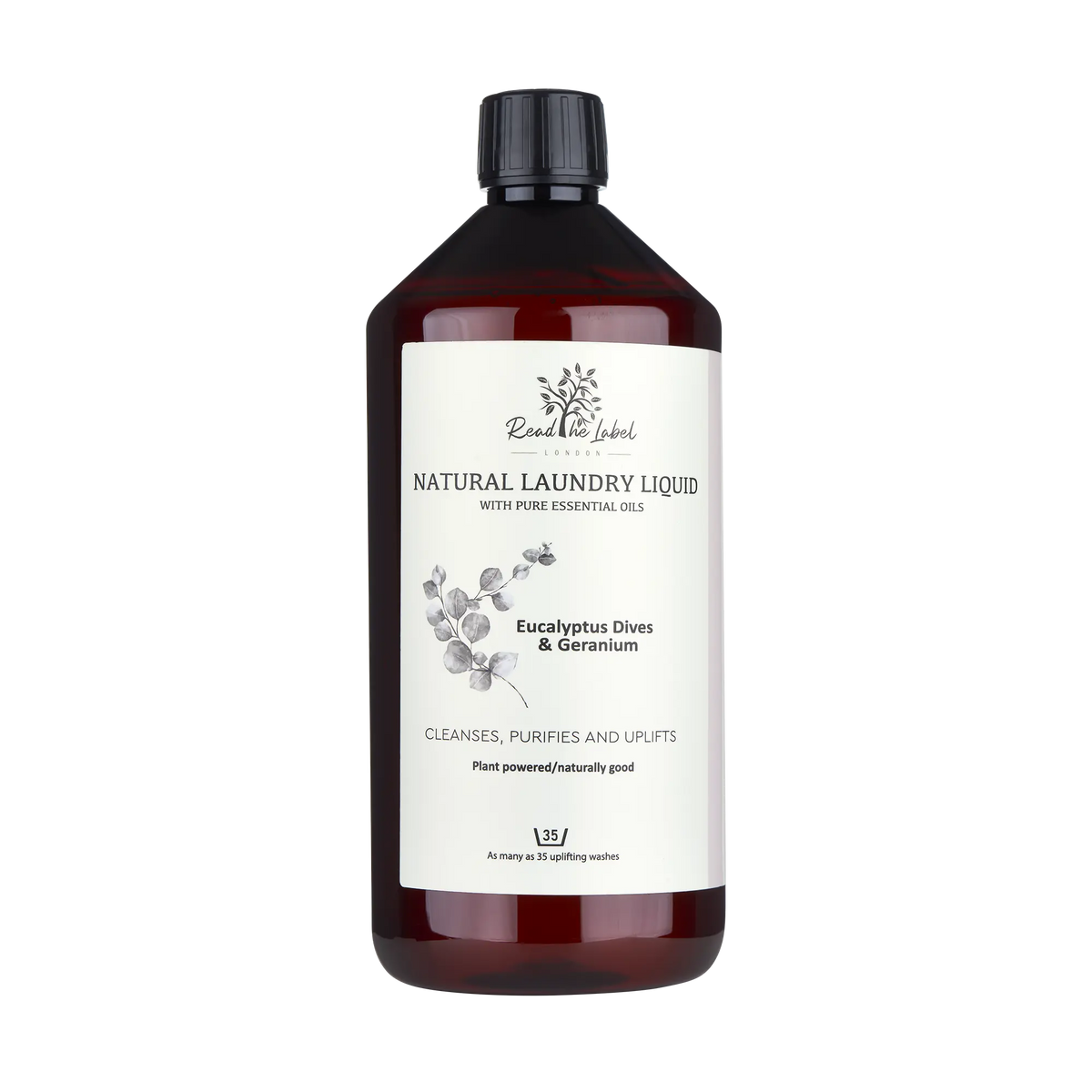 Natural Laundry Liquid – Eucalyptus & Geranium - 1000ML Read The Label London
