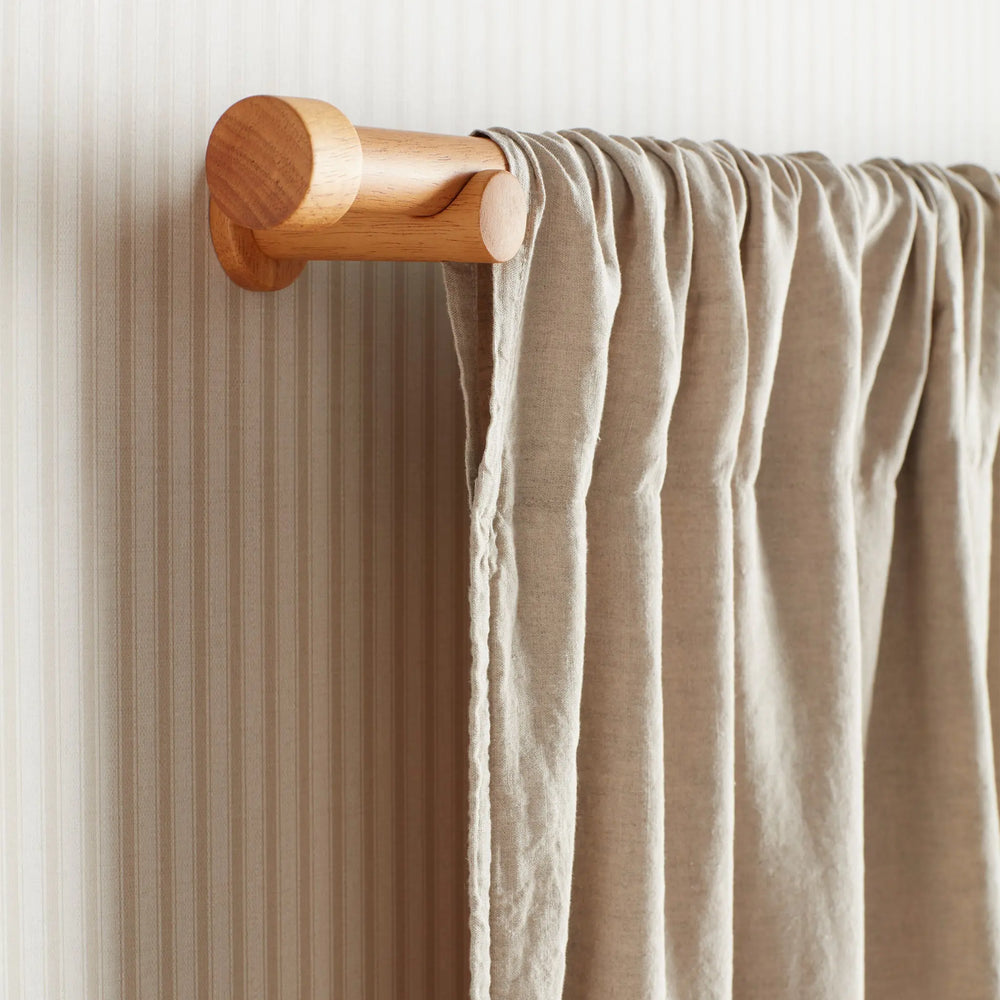 Natural Linen Lined Loop Top Curtains (Pair) The Secret Linen Store