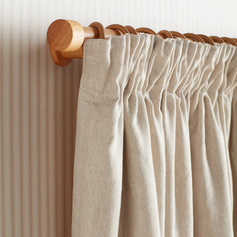 Natural Linen Lined Pencil Pleat Curtains (Pair) The Secret Linen Store
