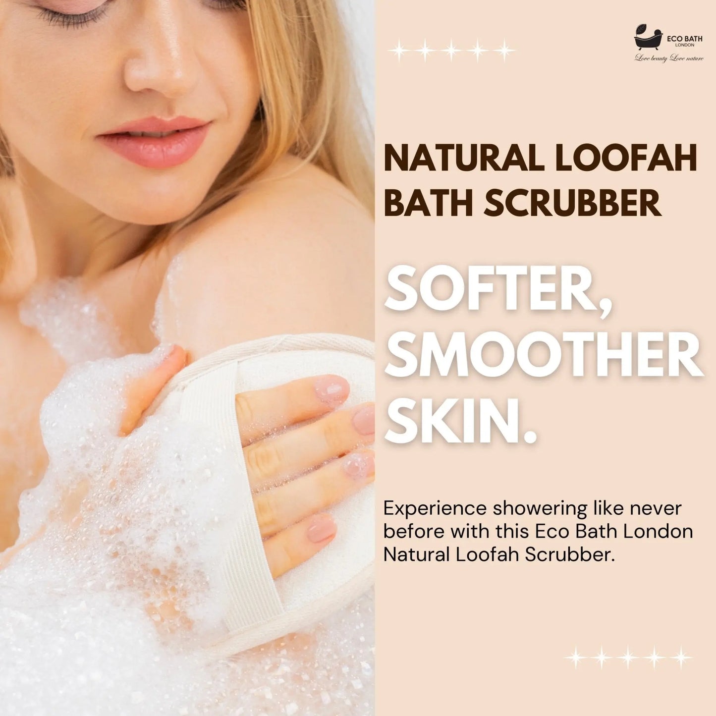 Natural Loofah Bath Scrubber Eco Bath London