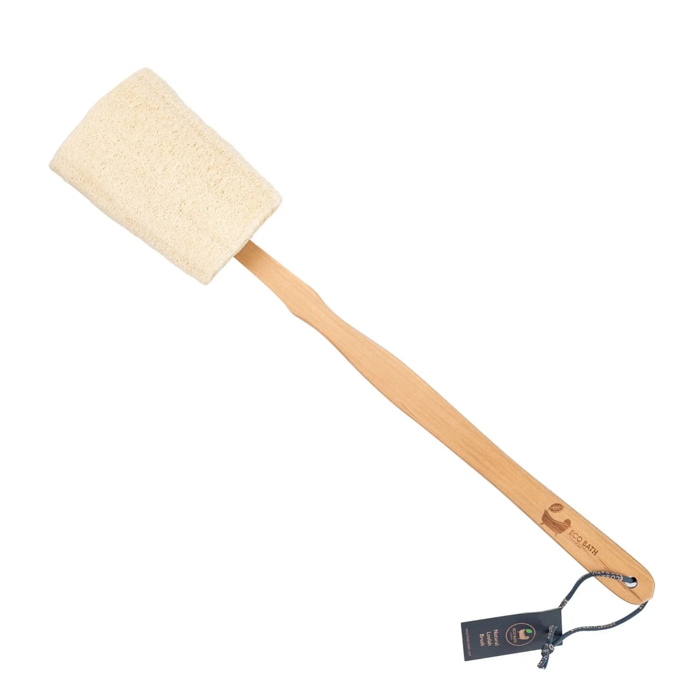 Natural Loofah Brush - Premium Loofah Body Brush with Handle Eco Bath London