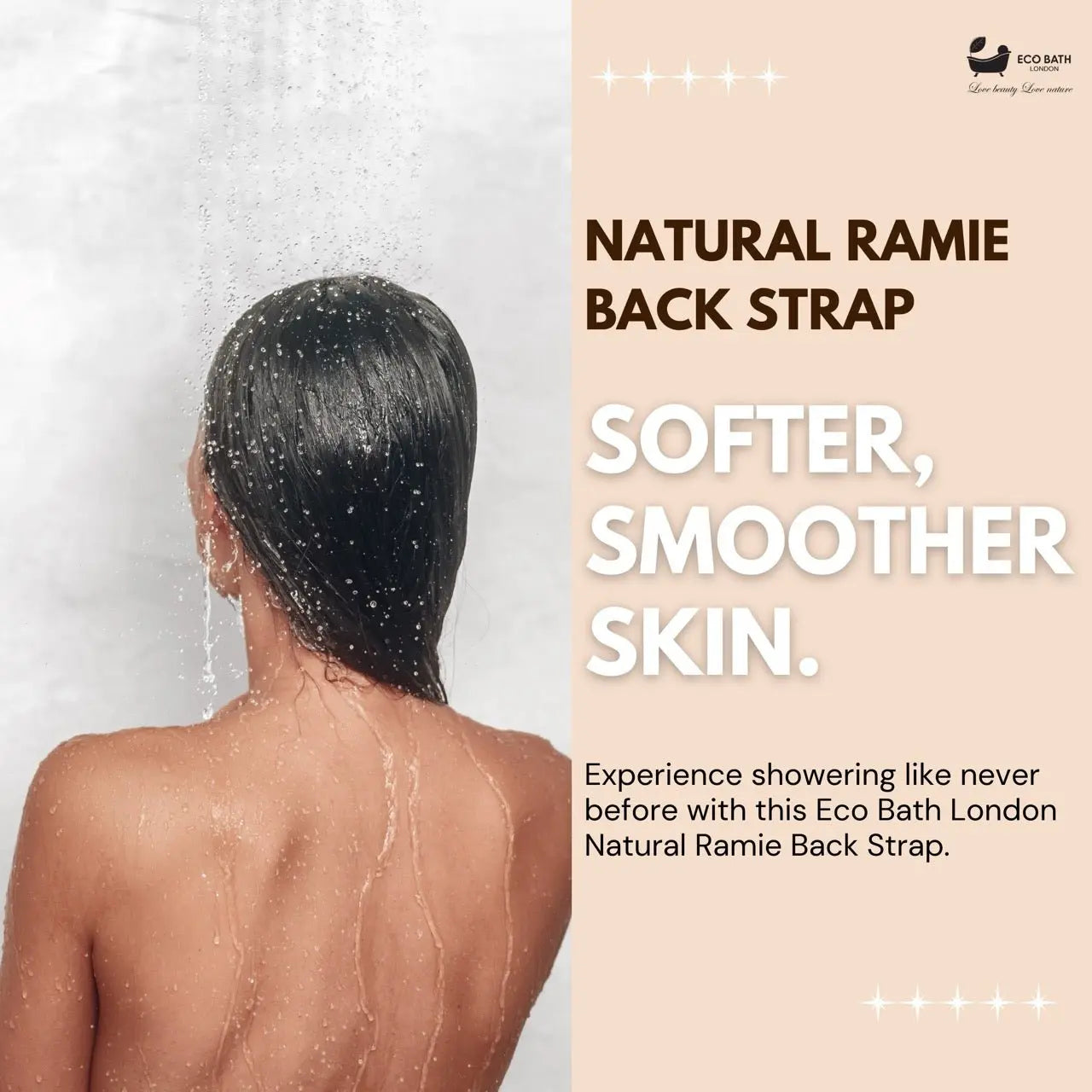 Natural Ramie Back Strap Eco Bath London