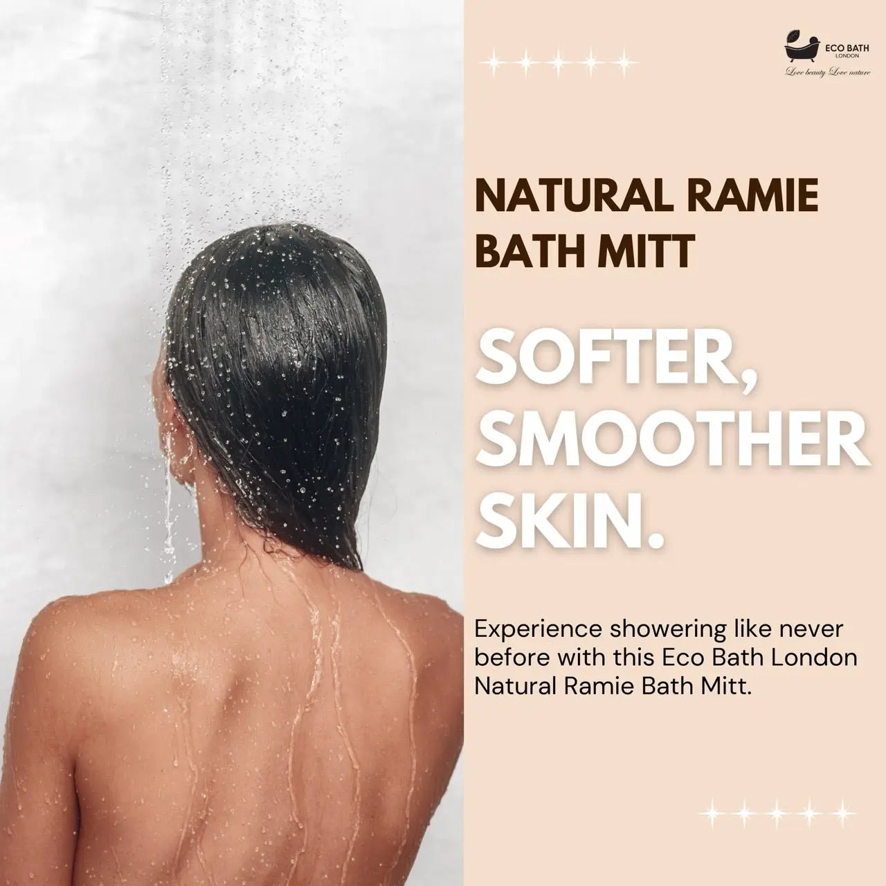 Natural Ramie Bath Mitt Eco Bath London